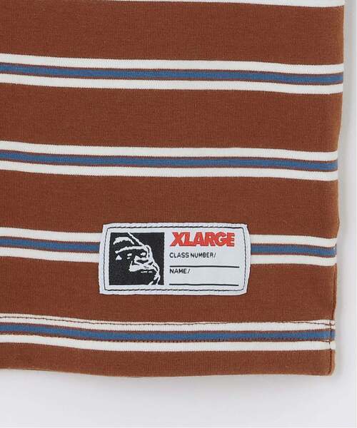 XLARGE KIDS（エクストララージキッズ）の「スタンダードロゴ ボーダー半袖Tシャツ（Tシャツ/カットソー・キッズ・ブラウン/ブラック・140cm/130cm/90cm/100cm/110cm/120cm）」の10枚目の写真