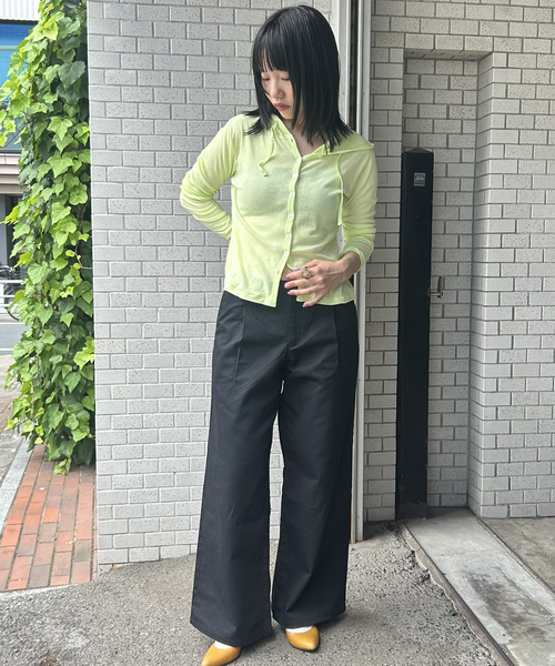 Oriens JOURNAL STANDARD(オリエンス ジャーナルスタンダード)の「タックドスラックスチノ(チノパンツ・レディース・ブラック/ベージュ・36/38)」の3枚目の写真