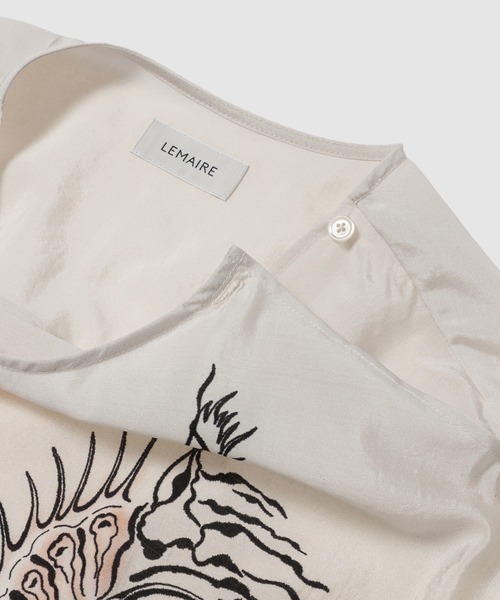 LEMAIRE（ルメール）の「BUTTON NECK TOP（Tシャツ/カットソー・メンズ・ホワイト・S/M）」の4枚目の写真