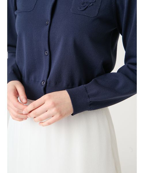 CELFORD(セルフォード)の「【洗える】【UVカット】ポケット付きカーディガン(カーディガン/ボレロ・レディース・オフホワイト/ライム/その他/ネイビー・F)」の13枚目の写真