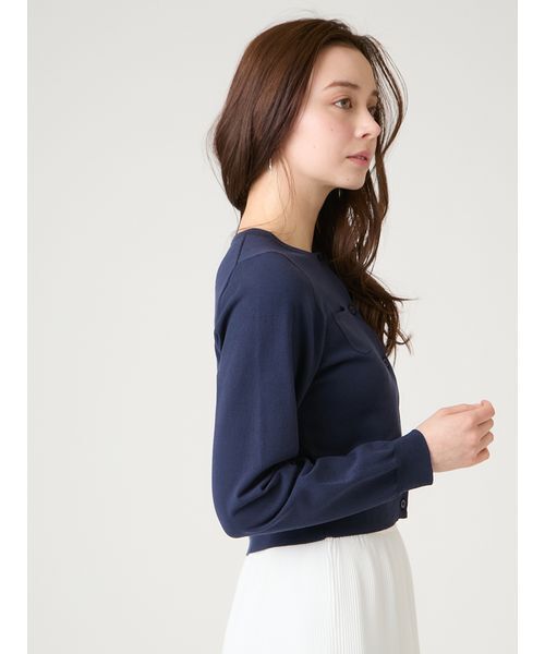 CELFORD(セルフォード)の「【洗える】【UVカット】ポケット付きカーディガン(カーディガン/ボレロ・レディース・オフホワイト/ライム/その他/ネイビー・F)」の11枚目の写真