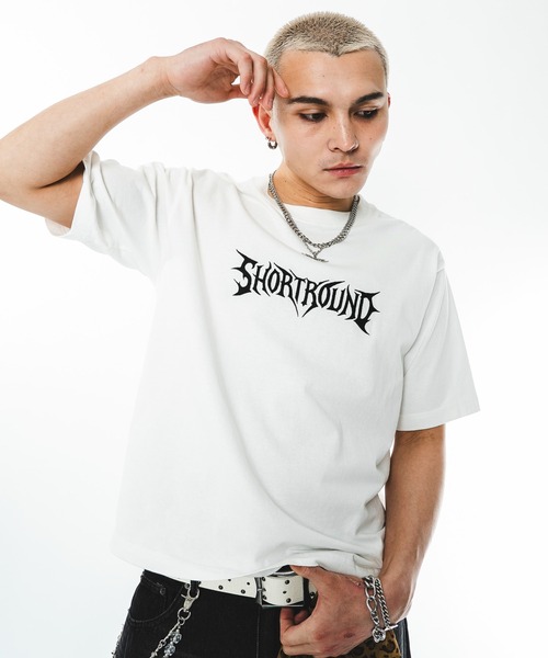 SHORT ROUND(ショートラウンド)の「SHORT ROUND/【26年春夏新作】コールドダイモチーフグラフィックT(Tシャツ/カットソー・メンズ・ブラック系その他/ホワイト・MEDIUM/LARGE)」の1枚目の写真