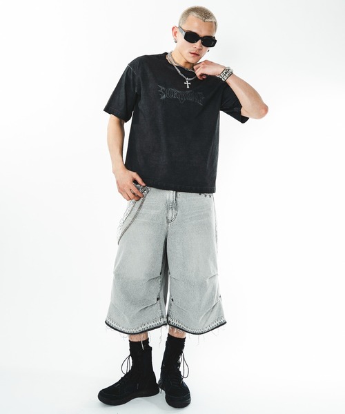 SHORT ROUND(ショートラウンド)の「SHORT ROUND/【26年春夏新作】コールドダイモチーフグラフィックT(Tシャツ/カットソー・メンズ・ブラック系その他/ホワイト・MEDIUM/LARGE)」の9枚目の写真