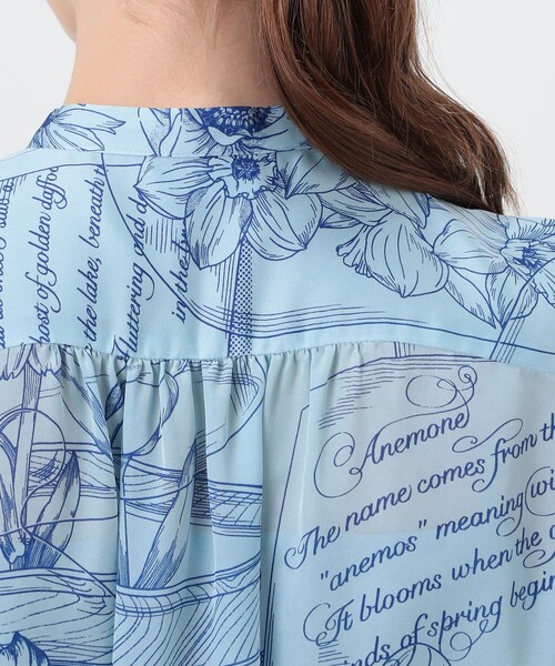 manipuri（マニプリ）の「【別注】manipuri for Ballsey Glass dome Flower ワンピース（シャツワンピース・レディース・ライトブルー/ブラック系その他・36）」の7枚目の写真