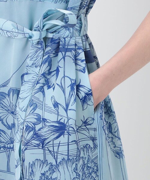manipuri（マニプリ）の「【別注】manipuri for Ballsey Glass dome Flower ワンピース（シャツワンピース・レディース・ライトブルー/ブラック系その他・36）」の9枚目の写真