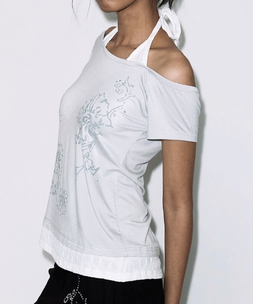 FANCY CLUB(ファンシークラブ)の「A'GEM/9 × .kom 『FANCY CLUB/ファンシークラブ』 ROSY HALTER OFF-SHOULDER TOP/ロージーホルターオフショルダートップス(その他トップス・レディース・ライトパープル/ブラック/ライトグリーン・FREE)」の15枚目の写真