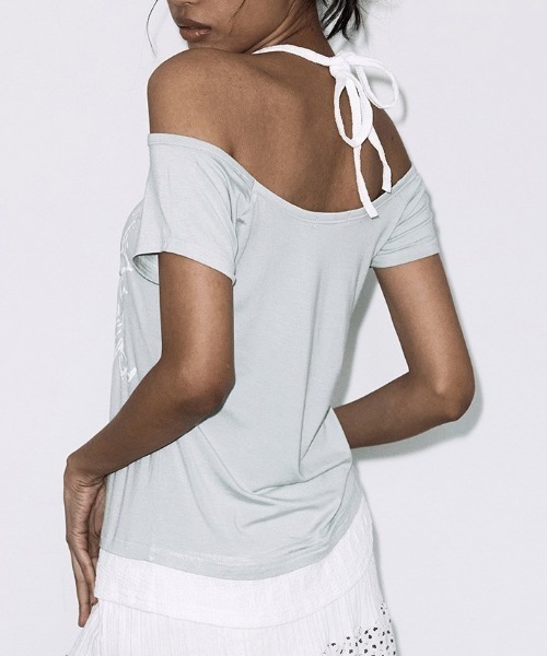 FANCY CLUB(ファンシークラブ)の「A'GEM/9 × .kom 『FANCY CLUB/ファンシークラブ』 ROSY HALTER OFF-SHOULDER TOP/ロージーホルターオフショルダートップス(その他トップス・レディース・ライトパープル/ブラック/ライトグリーン・FREE)」の4枚目の写真