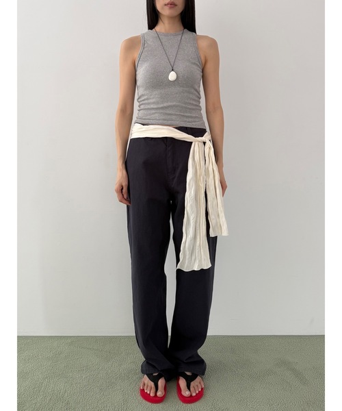 Didot.showroom（ディドット ショールーム）の「コットンウォッシングカラーパンツ（その他パンツ・レディース・アイボリー/ライム/ネイビー/ベビーピンク・M/S）」の6枚目の写真