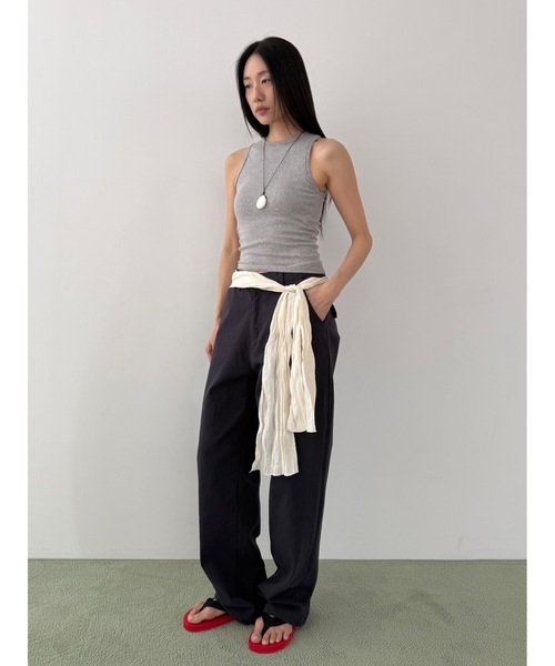 Didot.showroom（ディドット ショールーム）の「コットンウォッシングカラーパンツ（その他パンツ・レディース・アイボリー/ライム/ネイビー/ベビーピンク・M/S）」の7枚目の写真