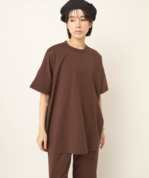 RNA-N(アールエヌエーエヌ)の「M2664 ワイドタックプルオーバー(Tシャツ/カットソー・レディース・チャコール/ブラウン/グレイッシュベージュ・FREE)」の18枚目の写真
