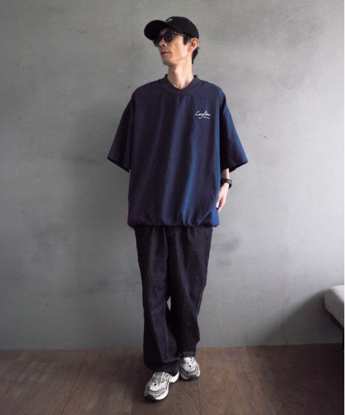 ARCHIVER(アーカイバ)の「【Bz】【Leyline】Premium Suede tee / スウェードタッチ 裾リブ オーバーサイズTシャツ(Tシャツ/カットソー・メンズ・ネイビー/グリーン・MEDIUM/LARGE/X-LARGE)」の15枚目の写真