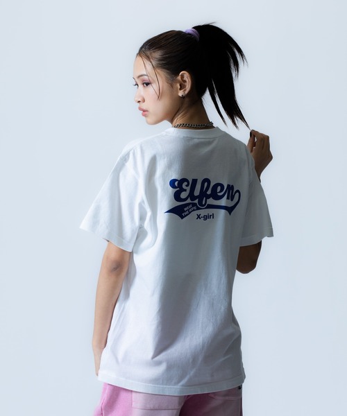 X-girl SPORTS(エックスガールスポーツ)の「C EL S WE FAN GOODS S/S TEE/ちふれASエルフェン埼玉(Tシャツ/カットソー・メンズ・ネイビー/ホワイト・LARGE/MEDIUM/SMALL/X-LARGE)」の5枚目の写真