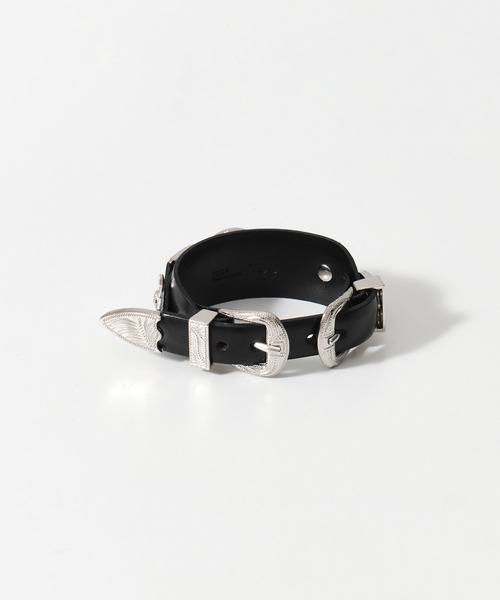TOGA PULLA(トーガ プルラ)の「【TOGA TOO/トーガトゥー】Double buckle concho bangle/ダブルバックルコンチョバングル(バングル/リストバンド・レディース・ブラック/グリーン・FREE)」の8枚目の写真