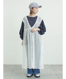 Samansa Mos2 | チュール刺繍前後2WAYノースリワンピース(ワンピース)