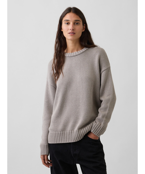 GAP(ギャップ)の「コットン100% オーバーサイズセーター(ニット/セーター・レディース・アイボリー/グリーン系その他/ブラウン系その他2/ブラック/ベージュ/ベージュ系その他/ブラウン・L/M/XS/S/XL/XXS)」の6枚目の写真