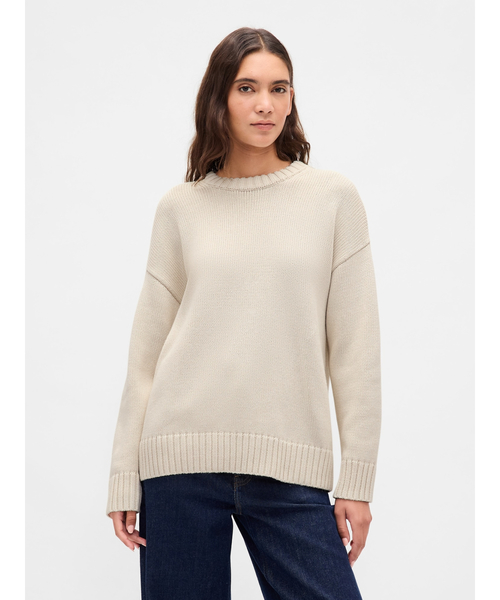 GAP(ギャップ)の「コットン100% オーバーサイズセーター(ニット/セーター・レディース・アイボリー/グリーン系その他/ブラウン系その他2/ブラック/ベージュ/ベージュ系その他/ブラウン・L/M/XS/S/XL/XXS)」の7枚目の写真