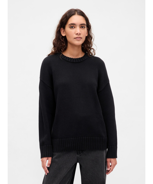 GAP(ギャップ)の「コットン100% オーバーサイズセーター(ニット/セーター・レディース・アイボリー/グリーン系その他/ブラウン系その他2/ブラック/ベージュ/ベージュ系その他/ブラウン・L/M/XS/S/XL/XXS)」の3枚目の写真