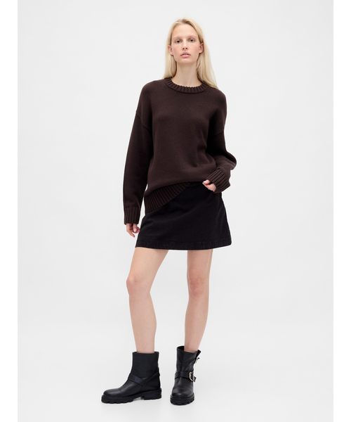 GAP(ギャップ)の「コットン100% オーバーサイズセーター(ニット/セーター・レディース・アイボリー/グリーン系その他/ブラウン系その他2/ブラック/ベージュ/ベージュ系その他/ブラウン・L/M/XS/S/XL/XXS)」の14枚目の写真