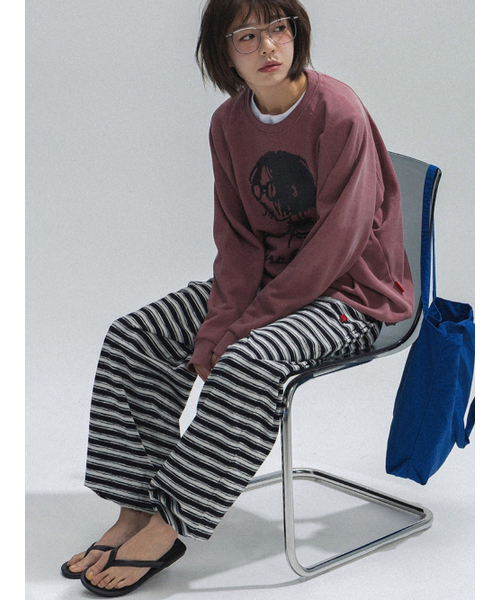 ANNEHEARTS(アンハーツ)の「Striped Easy Lounge Pants_BLACK(スウェットパンツ・レディース・その他・SMALL/MEDIUM)」の4枚目の写真