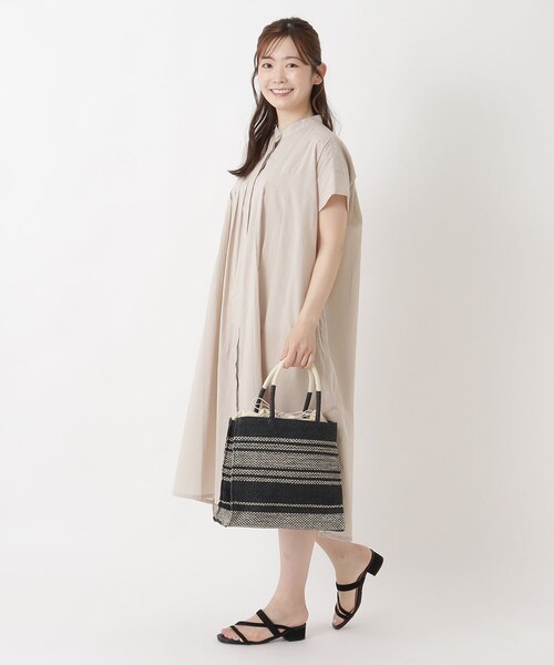 one'sterrace（ワンズテラス）の「SE 雑材 ボーダーボックストート（トートバッグ・レディース・ブラック系8/ベージュ系8/ベージュ系その他7・99）」の15枚目の写真