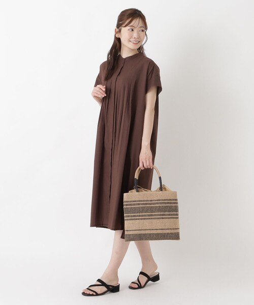 one'sterrace（ワンズテラス）の「SE 雑材 ボーダーボックストート（トートバッグ・レディース・ブラック系8/ベージュ系8/ベージュ系その他7・99）」の19枚目の写真