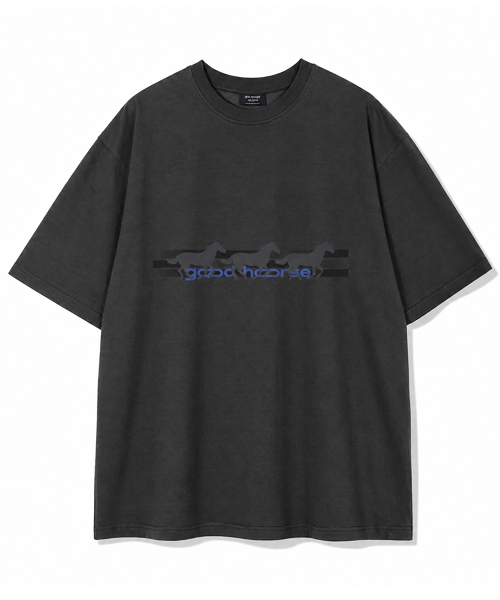 bounDary（バウンダリー）の「ピグメントグッドホース オーバーサイズ 半袖Tシャツ [ウォッシュドチャコール]（Tシャツ/カットソー・レディース・その他・1/2）」の5枚目の写真