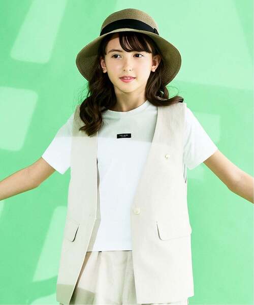 kate spade new york kids(ケイトスペードニューヨーク)の「サイドレースアップTシャツ(Tシャツ/カットソー・キッズ・レッド/オフホワイト・120cm/150cm/160cm/130cm/140cm)」の2枚目の写真