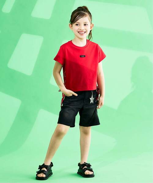 kate spade new york kids(ケイトスペードニューヨーク)の「サイドレースアップTシャツ(Tシャツ/カットソー・キッズ・レッド/オフホワイト・120cm/150cm/160cm/130cm/140cm)」の6枚目の写真
