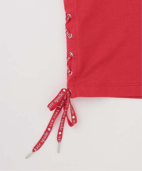 kate spade new york kids(ケイトスペードニューヨーク)の「サイドレースアップTシャツ(Tシャツ/カットソー・キッズ・レッド/オフホワイト・120cm/150cm/160cm/130cm/140cm)」の14枚目の写真