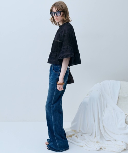 flaeu(フラユ)の「Semi Flare Denim(デニムパンツ・レディース・ブルー・SMALL/MEDIUM)」の8枚目の写真