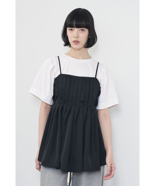 Limue（リミュ）の「サテンドッキングTee（Tシャツ/カットソー・レディース・ベージュ/ブラック・FREE）」の13枚目の写真