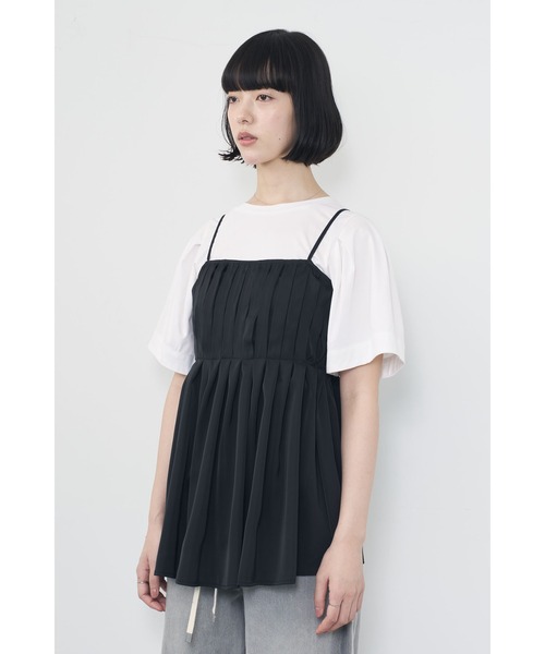 Limue（リミュ）の「サテンドッキングTee（Tシャツ/カットソー・レディース・ベージュ/ブラック・FREE）」の11枚目の写真