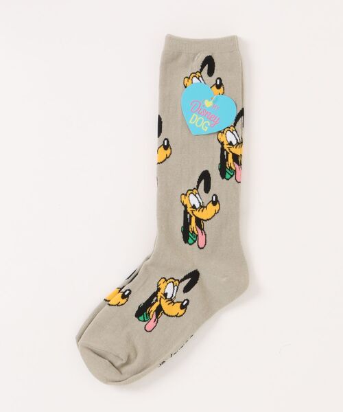 Disney(ディズニー)の「【 Disney 】 キャット&ドッグ パターンソックス (ドッグ) 26S5(ソックス/靴下・レディース・グレイッシュベージュ/グレイッシュブルー/ホワイト/ベージュ・FREE)」の3枚目の写真