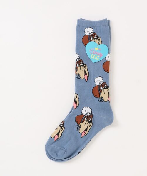 Disney(ディズニー)の「【 Disney 】 キャット&ドッグ パターンソックス (ドッグ) 26S5(ソックス/靴下・レディース・グレイッシュベージュ/グレイッシュブルー/ホワイト/ベージュ・FREE)」の4枚目の写真