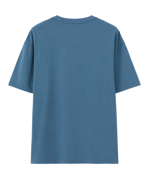 RAIMENT(レイメント)の「フラワーパッチ刺繍ピグメント半袖Tシャツ_ブルー(Tシャツ/カットソー・メンズ・その他・MEDIUM/LARGE/SMALL)」の9枚目の写真