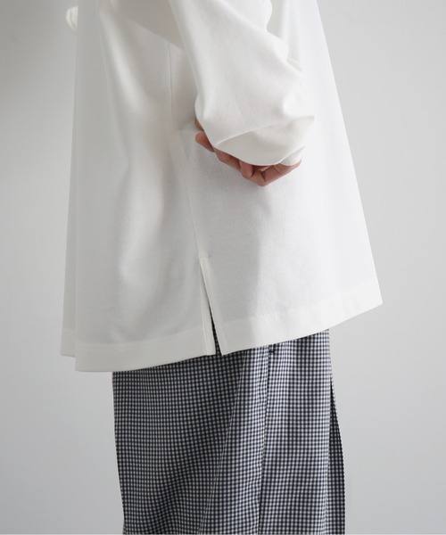 NEONSIGN(ネオンサイン)の「NEONSIGN Unfinished polo "hcs" ls(ポロシャツ・メンズ・ブラック/オフホワイト・44)」の19枚目の写真
