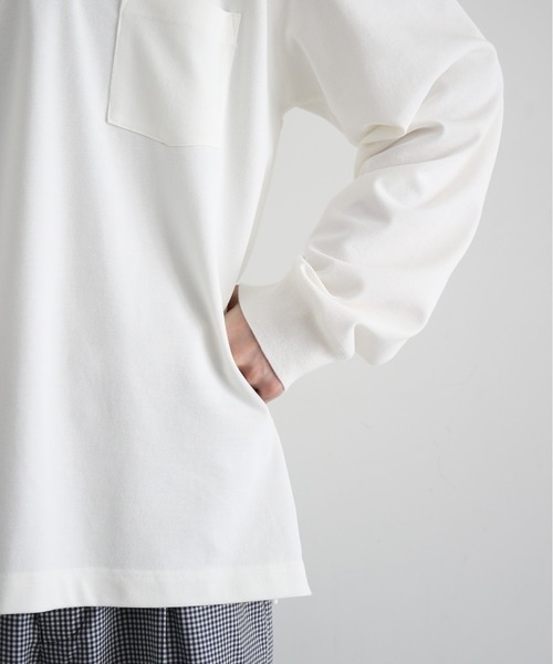 NEONSIGN(ネオンサイン)の「NEONSIGN Unfinished polo "hcs" ls(ポロシャツ・メンズ・ブラック/オフホワイト・44)」の10枚目の写真