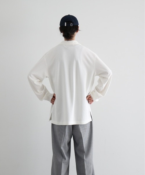 NEONSIGN(ネオンサイン)の「NEONSIGN Unfinished polo "hcs" ls(ポロシャツ・メンズ・ブラック/オフホワイト・44)」の16枚目の写真