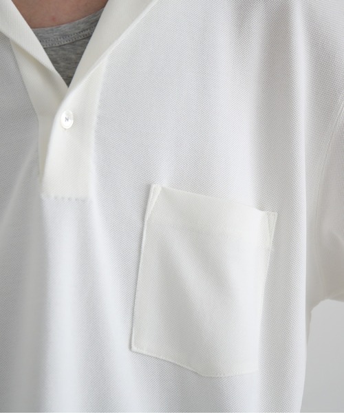 NEONSIGN(ネオンサイン)の「NEONSIGN Unfinished polo "hcs" ls(ポロシャツ・メンズ・ブラック/オフホワイト・44)」の17枚目の写真