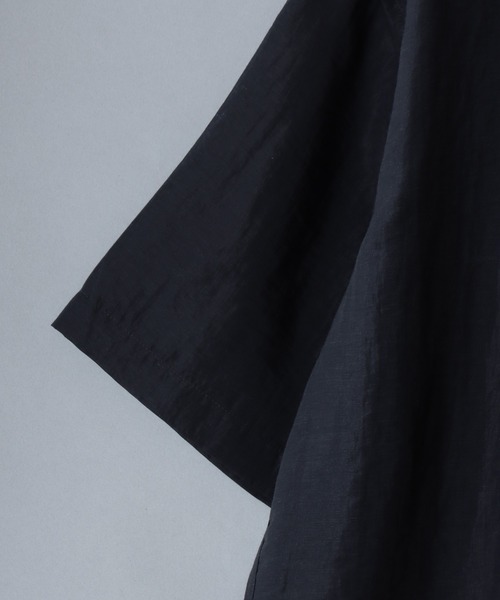 SITRY(シトリー)の「Cool Linen Blend Shirt & Tapered Trousers/セットアップ 2点セット オーバーサイズ 接触冷感 麻混 シャツ&テーパードパンツ 上下セット(セットアップ・メンズ・ブラック/カーキ/ベージュ/ブラウン・LL/L/M)」の11枚目の写真