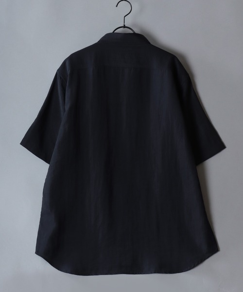 SITRY(シトリー)の「Cool Linen Blend Shirt & Tapered Trousers/セットアップ 2点セット オーバーサイズ 接触冷感 麻混 シャツ&テーパードパンツ 上下セット(セットアップ・メンズ・ブラック/カーキ/ベージュ/ブラウン・LL/L/M)」の9枚目の写真