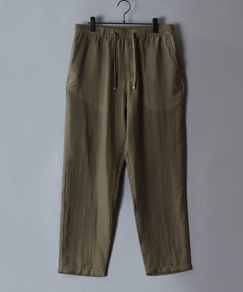 SITRY(シトリー)の「Cool Linen Blend Shirt & Tapered Trousers/セットアップ 2点セット オーバーサイズ 接触冷感 麻混 シャツ&テーパードパンツ 上下セット(セットアップ・メンズ・ブラック/カーキ/ベージュ/ブラウン・LL/L/M)」の18枚目の写真
