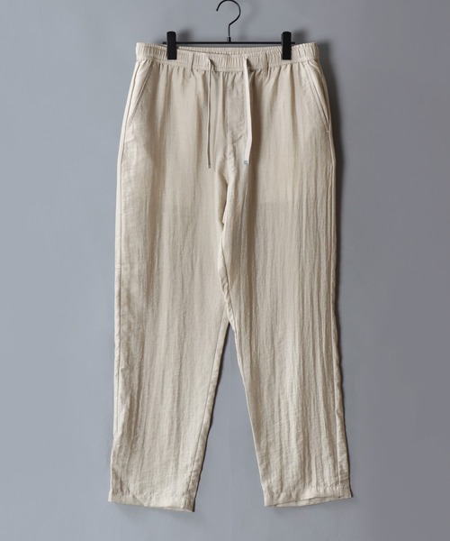 SITRY(シトリー)の「Cool Linen Blend Shirt & Tapered Trousers/セットアップ 2点セット オーバーサイズ 接触冷感 麻混 シャツ&テーパードパンツ 上下セット(セットアップ・メンズ・ブラック/カーキ/ベージュ/ブラウン・LL/L/M)」の17枚目の写真