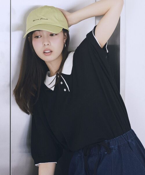 earth music&ecology（アースミュージックアンドエコロジー）の「［UVカット］アソートロゴCAP（キャップ・レディース・グレー/アイボリー/ブラウン/グリーン・FREE）」の4枚目の写真