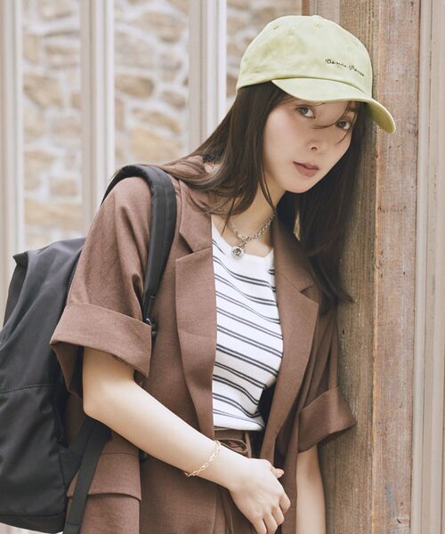 earth music&ecology（アースミュージックアンドエコロジー）の「［UVカット］アソートロゴCAP（キャップ・レディース・グレー/アイボリー/ブラウン/グリーン・FREE）」の15枚目の写真