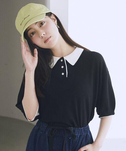 earth music&ecology（アースミュージックアンドエコロジー）の「［UVカット］アソートロゴCAP（キャップ・レディース・グレー/アイボリー/ブラウン/グリーン・FREE）」の17枚目の写真
