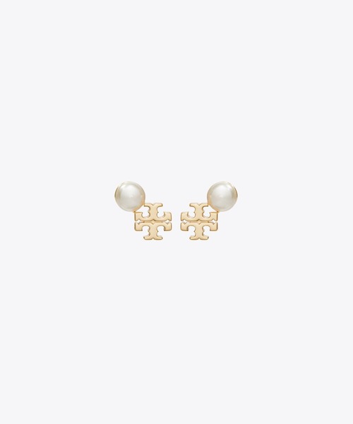 TORY BURCH(トリーバーチ)の「ムーンダンス ロゴ&パール スタッドピアス(ピアス(両耳用)・レディース・ゴールド・ONE SIZE)」の1枚目の写真