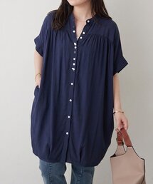 多種ボタンチュニックワンピース