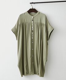 多種ボタンチュニックワンピース