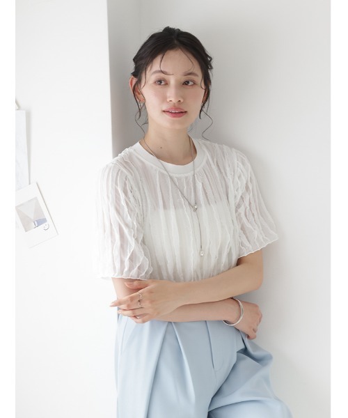 fifth(フィフス)の「【manaodaysセレクト】タックフリルTシャツ(Tシャツ/カットソー・レディース・ホワイト/ブラウン/ブラック・M)」の9枚目の写真
